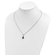 1 5 Ctw Blue & White Diamond Double Marquise Sterling Silver Necklace For Cheap