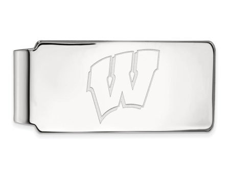 Sterling Silver U of Wisconsin Logo Money Clip Online now