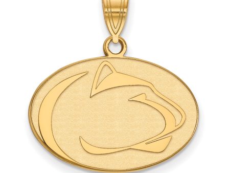 10k Yellow Gold Penn State Medium Pendant Online Sale