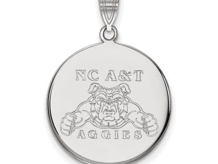 Sterling Silver North Carolina A&T Large Disc Pendant For Discount