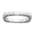 2.25mm Stackable Sterling Silver Square Cobblestone Band Supply