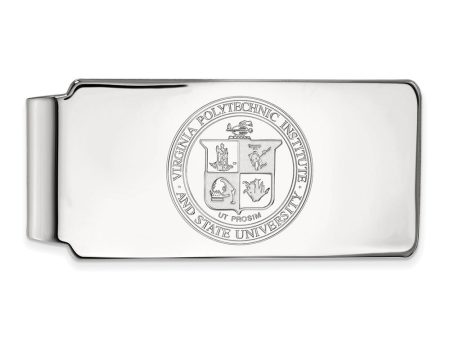 Sterling Silver Virginia Tech Crest Money Clip Online Hot Sale