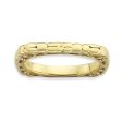 2.25mm Stackable 18K Yellow Gold Plated Silver Square Band Online now