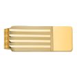 Men s 14k Yellow Gold Fold-Over Carved Money Clip For Sale