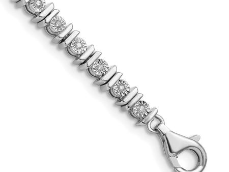 .50 Cttw Classic Illusion Diamond Tennis Bracelet in Silver - 7 Inch Hot on Sale