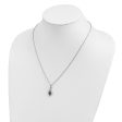 1 5 Ctw Black & White Diamond Double Marquise Sterling Silver Necklace Supply