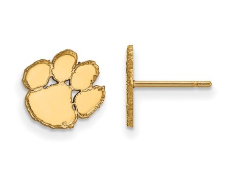 10k Yellow Gold Clemson University XS (Tiny) Post Earrings Online Hot Sale