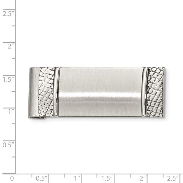 Brushed and Textured Spring Loaded Stainless Steel Money Clip Online Hot Sale