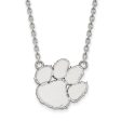 14k White Gold Clemson U Large Pendant Necklace Online Hot Sale