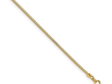 0.9mm, 14k Yellow Gold, Solid Franco Chain Bracelet on Sale