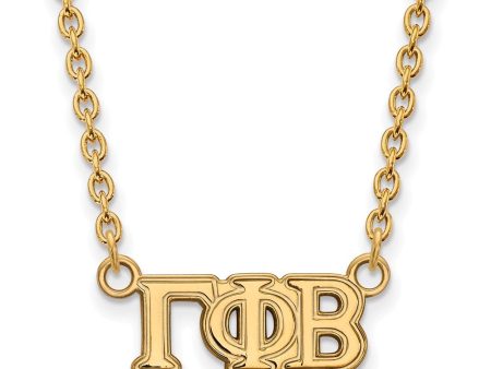 14K Plated Silver Gamma Phi Beta Small Necklace Online Hot Sale