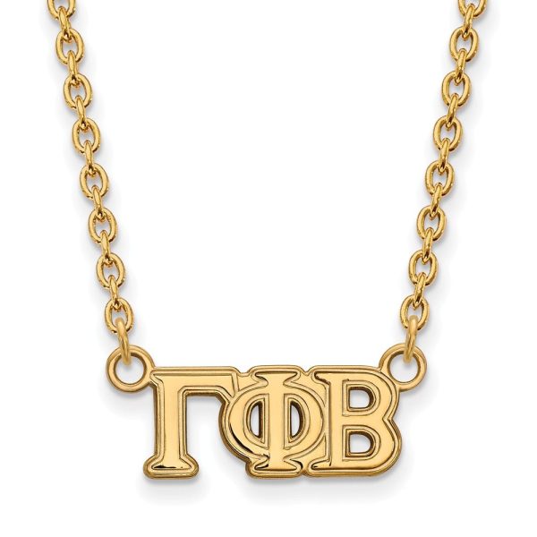 14K Plated Silver Gamma Phi Beta Small Necklace Online Hot Sale