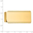 Men s 14k Yellow Gold Etched Edge Polished Fold-Over Money Clip Supply