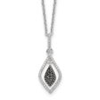 1 5 Ctw Black & White Diamond Double Marquise Sterling Silver Necklace Supply