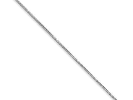 0.8mm, 14k White Gold, Round Snake Chain Anklet, 9 Inch Hot on Sale