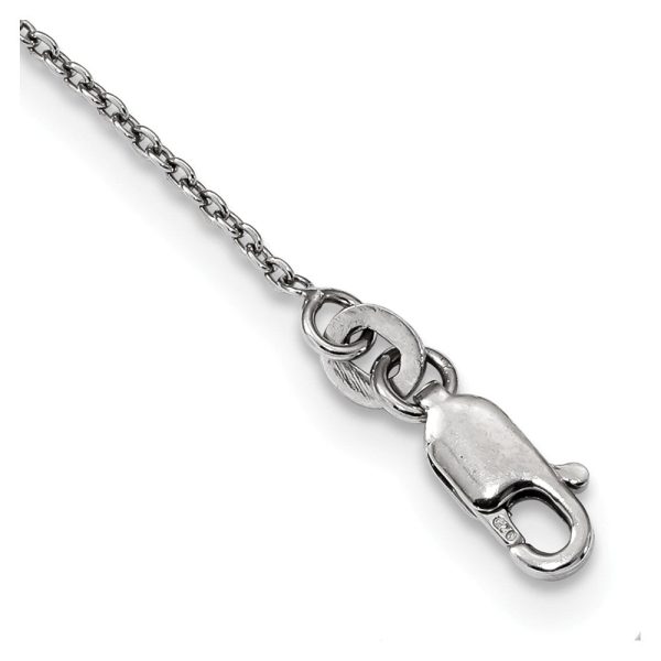 1 2 Cttw Black & White Diamond Teardrop Necklace in Sterling Silver Online Sale