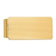 Men s 14k Yellow Gold Striped Wide Fold-Over Money Clip Online Hot Sale