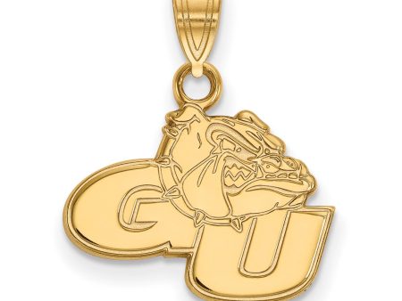 10k Yellow Gold Gonzaga U Small Pendant For Sale