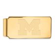 14k Gold Plated Silver Michigan (Univ of) Money Clip Online now