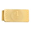 Men s 14k Yellow Gold #1 Dad Fold-Over Money Clip Cheap