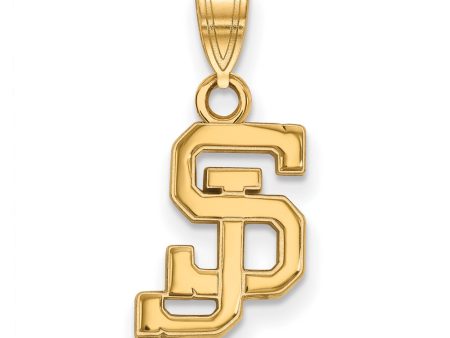 10k Yellow Gold San Jose State Small Pendant on Sale