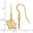 14k Gold Plated Silver Univ. of Kentucky XS (Tiny) Dangle Earrings For Sale