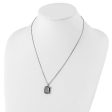 1 3 Cttw Black & White Diamond Rectangle Necklace in Sterling Silver For Sale