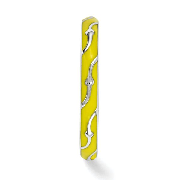 2.5mm Sterling Silver Stackable Expressions Yellow Enamel Band Online