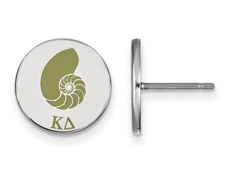 Sterling Silver Kappa Delta Enamel Post Earrings For Discount