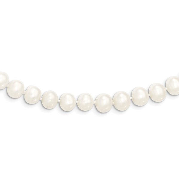 6-7mm, White FW Cultured Pearl Endless Strand Necklace, 80 Inch For Discount